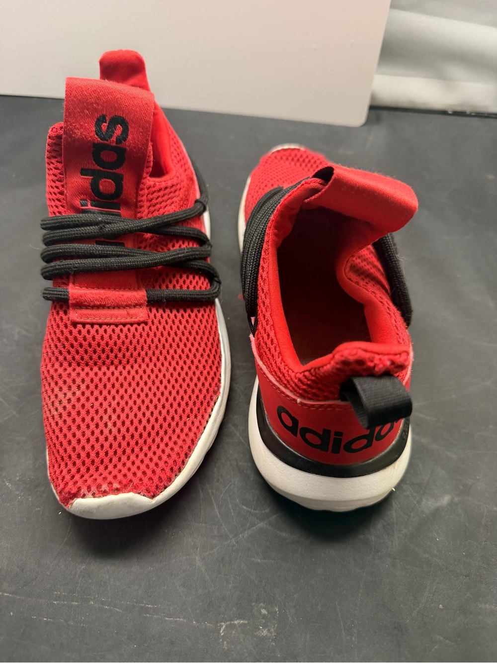 Adidas red running shoes, Size US 3 #running #athletic
